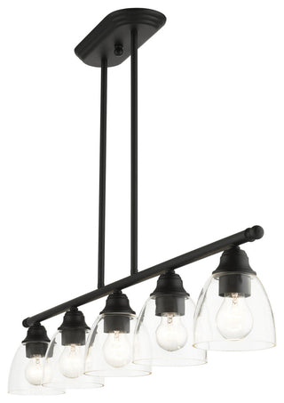 Black Transitional, Colonial, Linear Chandelier