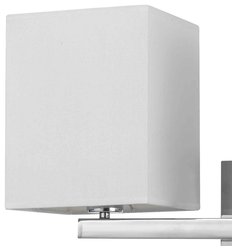 Benzara BM224640 2 Square Wall Lamp with Conjoined Metal Tubular Support