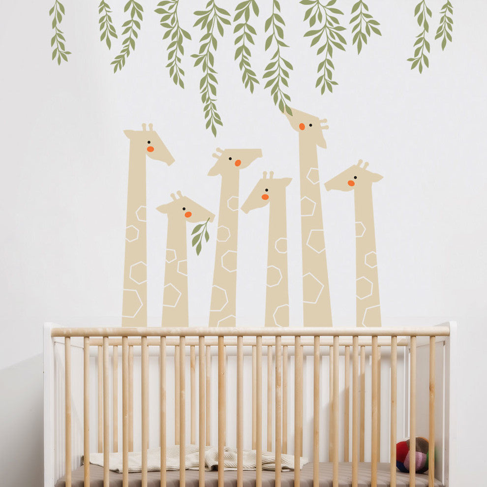Giraffe Wall Decal, Scheme B