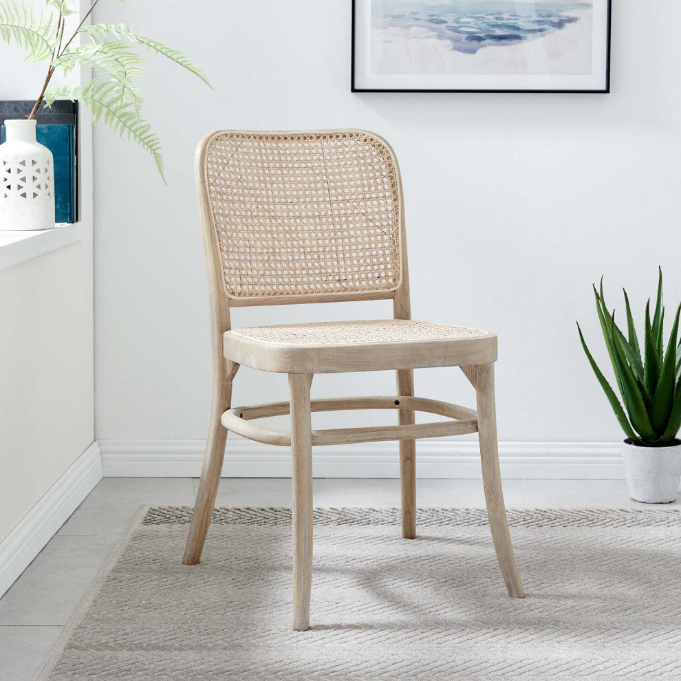 Side Dining Chair, Set of 2, Gray, Wood, Modern, Cafe Bistro Hospitality