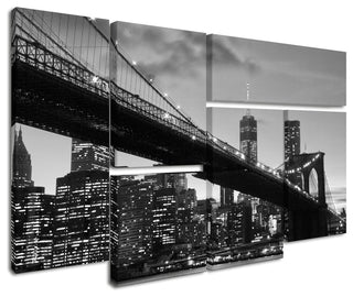 'Brooklyn Bridge 5' Multi-Panel Canvas Art Set by CATeyes