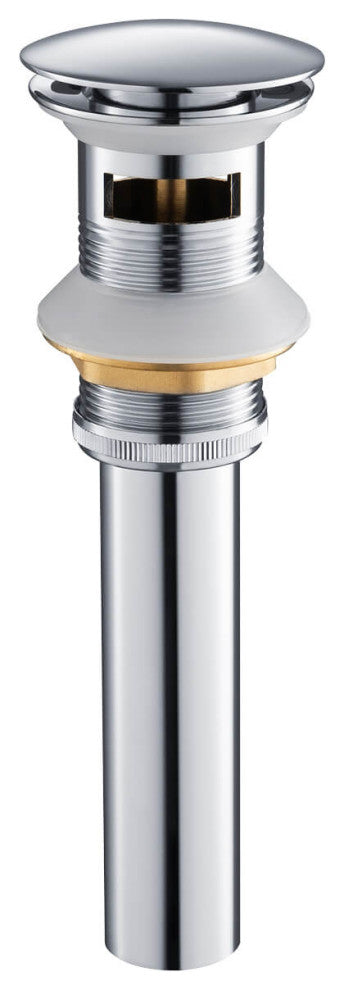 Pop Up Drain Stopper Full Cover With Overflow, KPW102, Chrome
