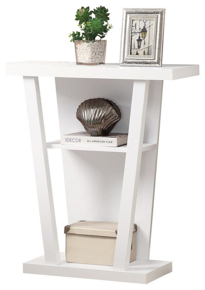 Accent Table, 32" White Hall Console