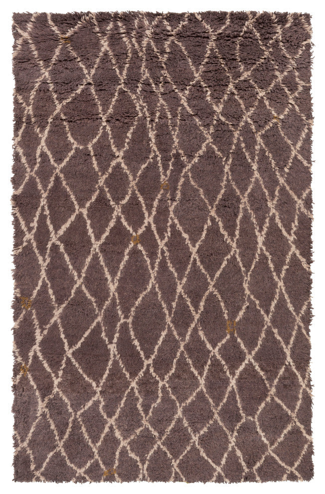 Surya Denali DEN-5005 2'x3' Rug, Eggplant/Light Gray