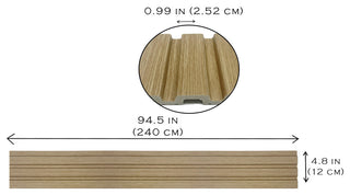 Waterproof Slat Panel, Natural Oak, Pack of 6