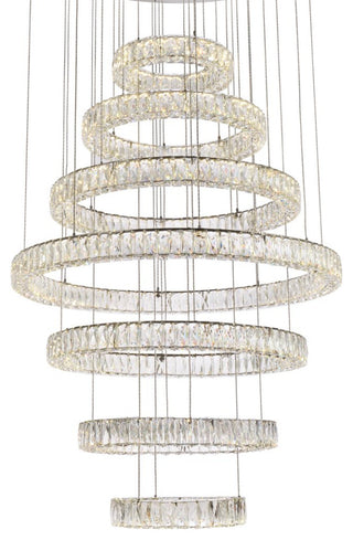Modern Chrome 7-Light Chandelier