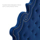 Tufted Headboard, Full Queen Size, Velvet, Blue Navy, Modern Contemporary