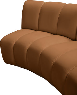 Infinity Channel Tufted Velvet Modular Chair, Saddle, 11 Piece