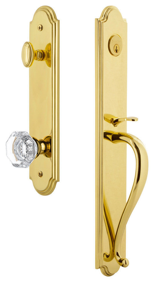 Arc 1-Piece Dummy Handleset, S Grip and Chambord Knob, Lifetime Brass, 848498