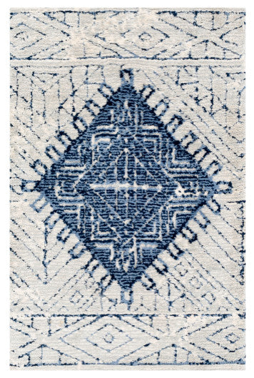 Surya Padma PAM-2300 3'6"x5'6" Rug, Dark Blue/Denim/Aqua/Beige
