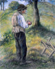 Camille Pissarro Pere Melon Lighting His Pipe, 20"x25" Wall Decal