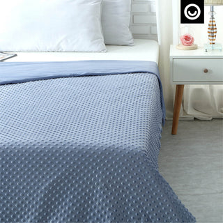 Cozy Tyme Kofi Weighted Blanket, Light Blue, 48"x72", 15LB
