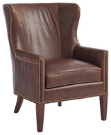 Avery Leather Wing Chair