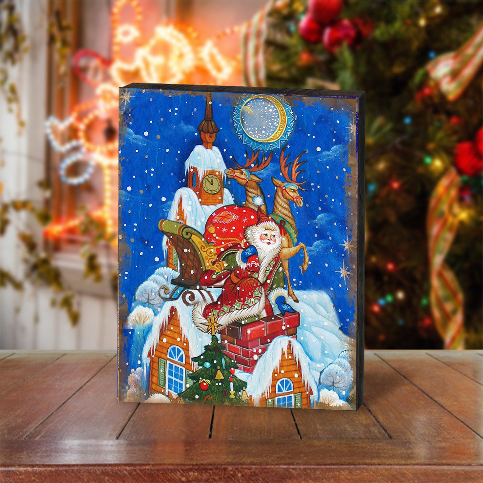 Special Delivery Santa Wooden Wall Art, X-Large 36x24