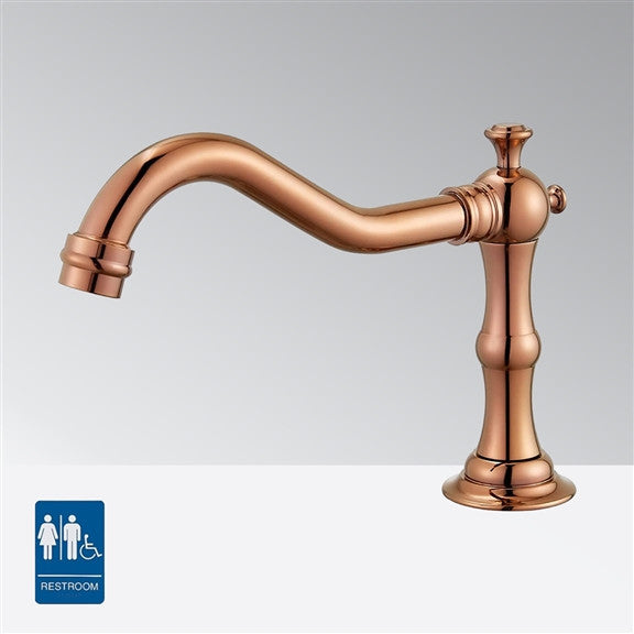 Fontana Commercial Automatic HandsFree Rose Gold Sensor Faucet