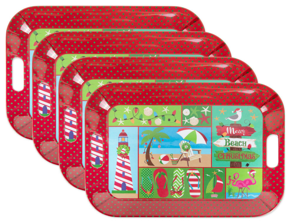 Coast Xmas Melamine Tray, Set of 4