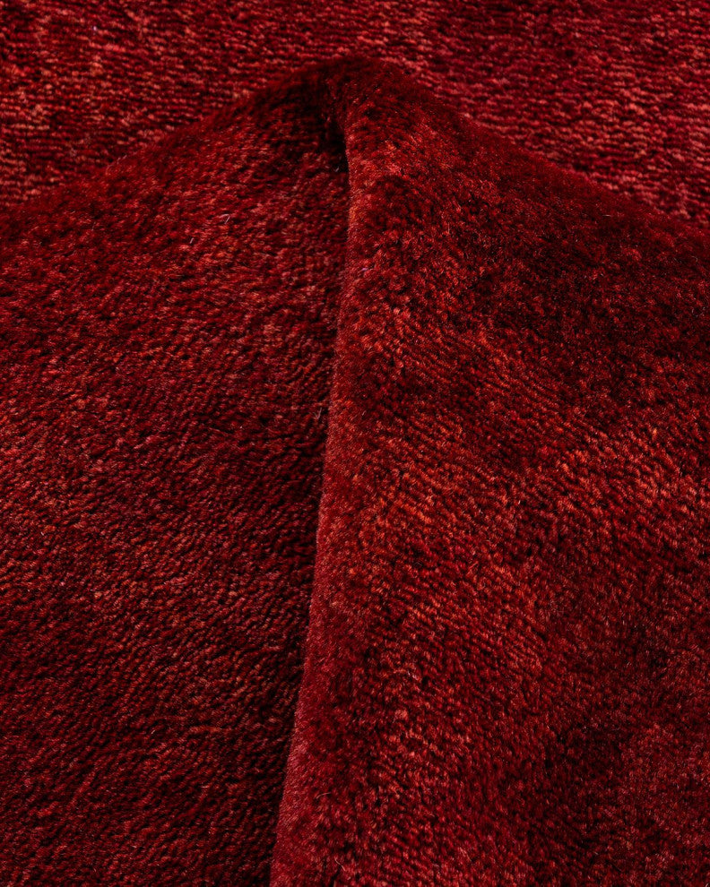 Overdyed, One-of-a-Kind Hand-Knotted Area Rug Rust, 2'6"x9'4"