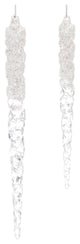 Clear Acrylic Icicle Drop Ornament, 24-Piece Set