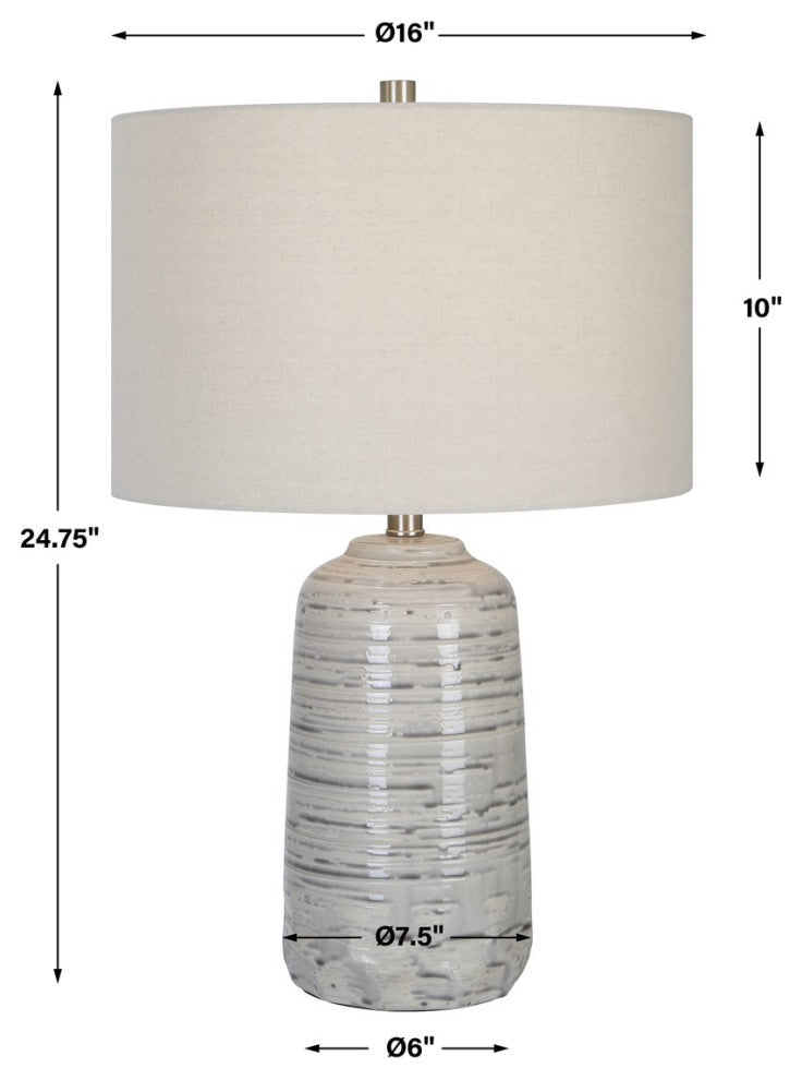 Uttermost Cyclone Table Lamp 30069-1, Ivory