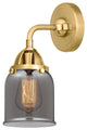 Small Bell Sconce, Satin Gold, Plated Smoke