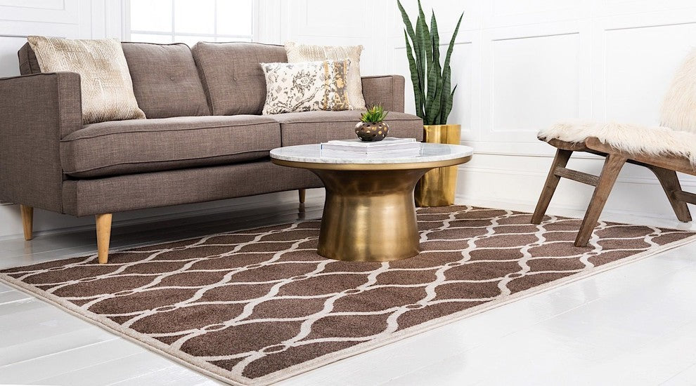 Contemporary Theodora 8' Round Chestnut Area Rug