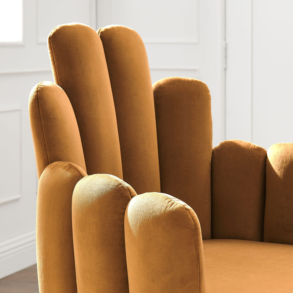 Dining Chair, Set of 2, Gold Brown, Velvet, Modern Cafe Bistro Hospitality