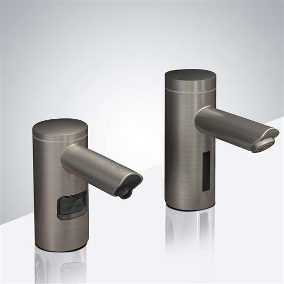 Fontana Brushed Nickel Dual Automatic Commercial Sensor Faucet, Soap Dispenser