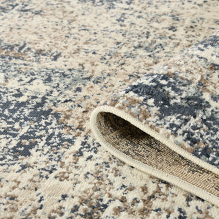 Athinai Benson Blue Abstract Area Rug, 5'1"x7'6"