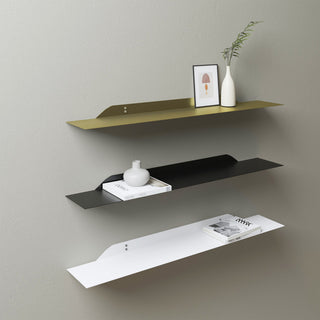 Sammy Wall Mounted Shelves, Gold, 36"