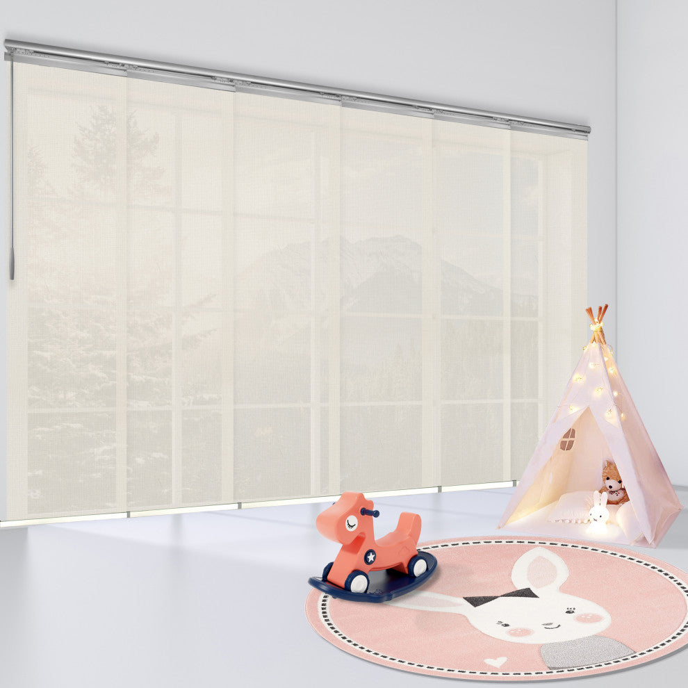 Elza 6-Panel Track Extendable Vertical Blinds 98-130"W