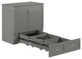 Hamilton Murphy Bed Chest Twin Extra Long Gray With Charging Station