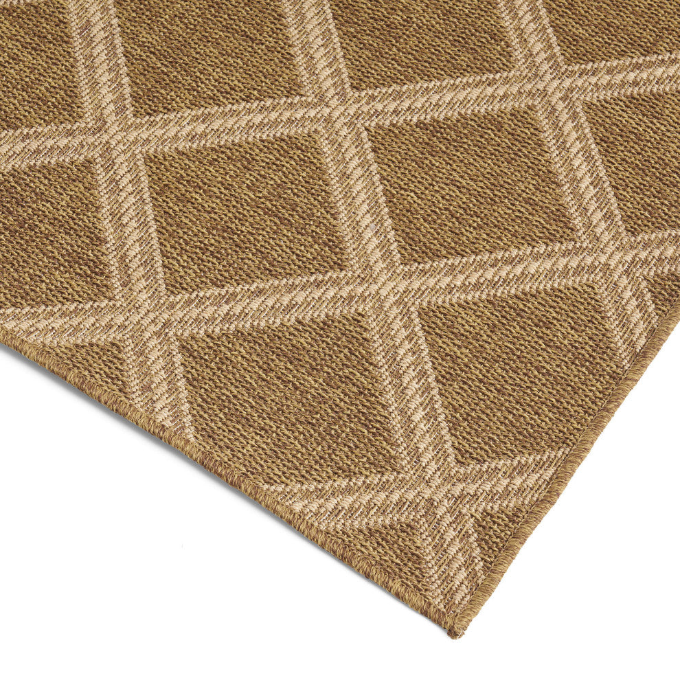 Althoff Indoor/Outdoor Area Rug, Natural, 84 W X 63 D X 0.16 H