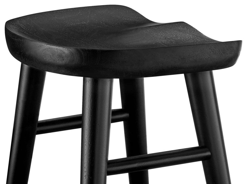 Saville Backless Wood Counter Stools - Set of 2