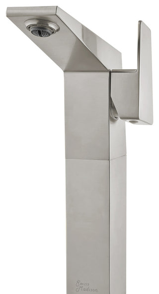 CarrÃ© Single Hole Single-Handle High Arc Bathroom Faucet, Brushed Nickel