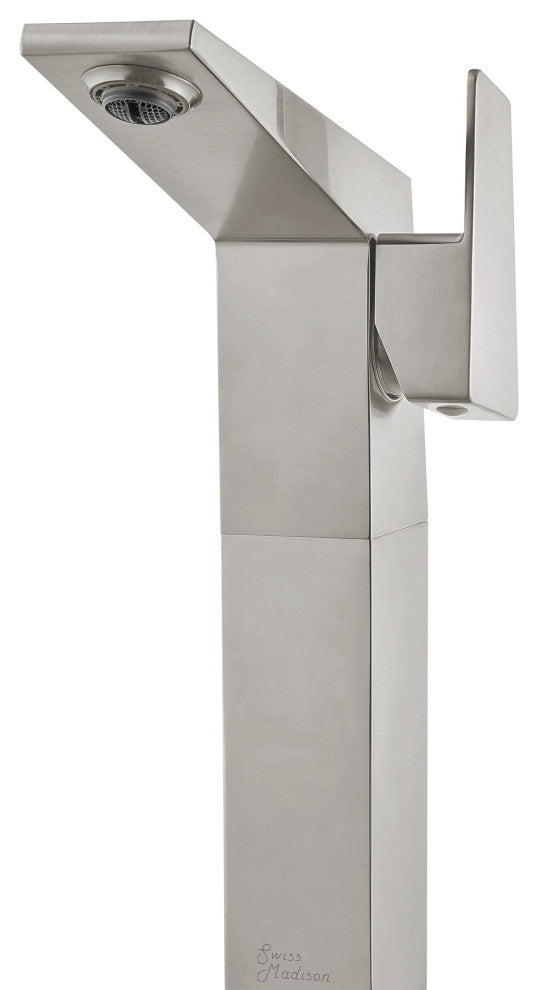CarrÃ© Single Hole Single-Handle High Arc Bathroom Faucet, Brushed Nickel