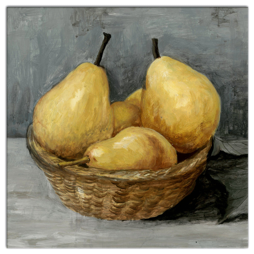 Painterly Pears 16x16 Canvas Wall Art