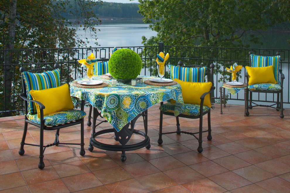 Omnia Lagoon Rounded Corners Seat Cushion, Set of 2
