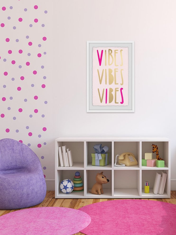 "Triple Vibe" Framed Painting Print, 30"x45"