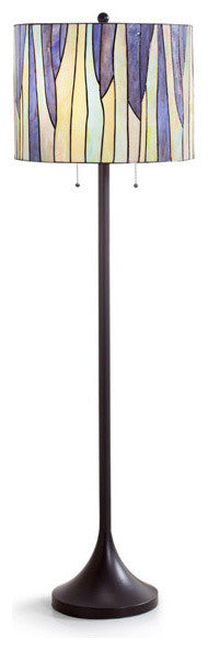 Barossa Modern Tiffany Floor Lamp, Purple, 61"