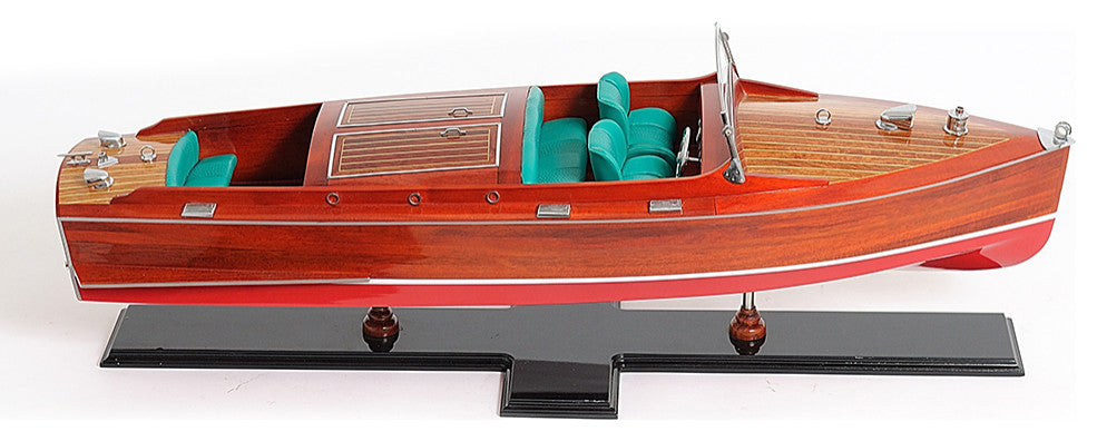 Chris Craft Runabout Painted Wooden Handcrafted boat model