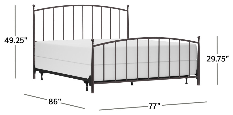 Hillsdale Warwick King Metal Bed