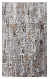 Weave & Wander Lindstra Gradient Watercolor Rug, Ivory/Gray, 6'6"x9'6"