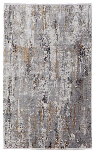 Weave & Wander Lindstra Gradient Watercolor Rug, Ivory/Gray, 6'6"x9'6"