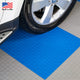 12"x12" Interlocking Garage Flooring Tiles, Coin Top, Set of 30, Royal Blue