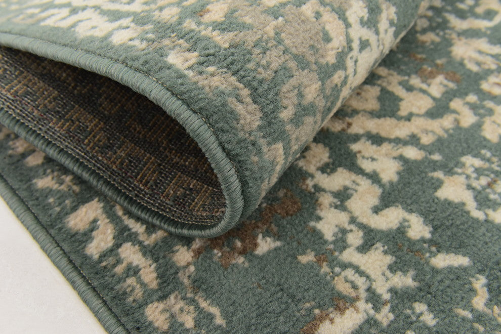 Unique Loom Green Mirage Tuareg 4' 0 x 6' 0 Area Rug