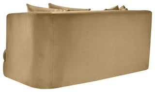 Alder Upholstered Chair, Camel, Velvet, Loveseat