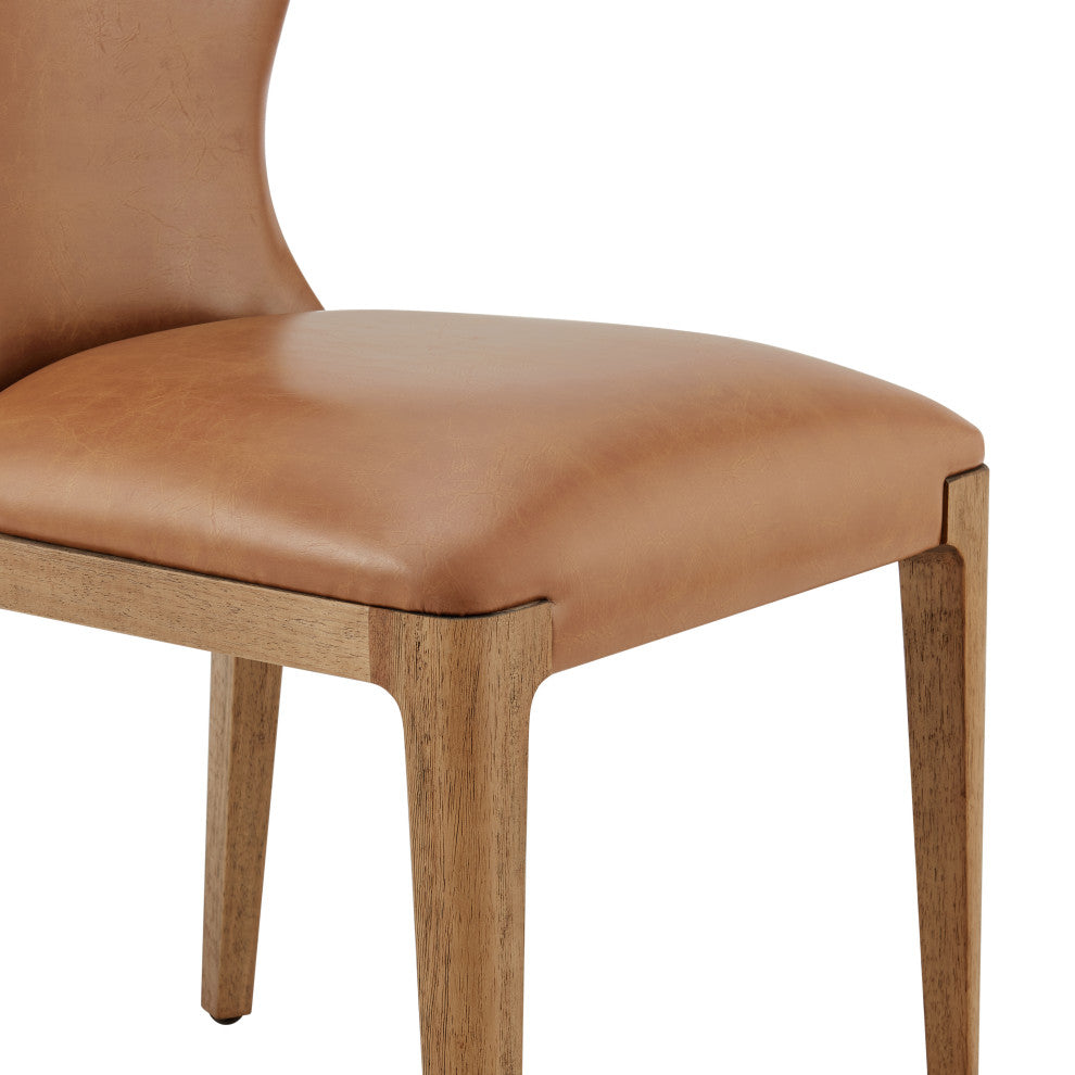 Eldoris Dining Side Chair,, Set of 2, Borneo Chocolate, Pu