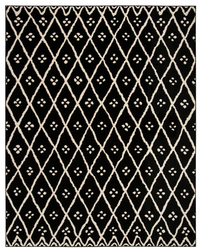 Safavieh Amherst Collection AMT442 Rug, Black/Cream, 8'x10'