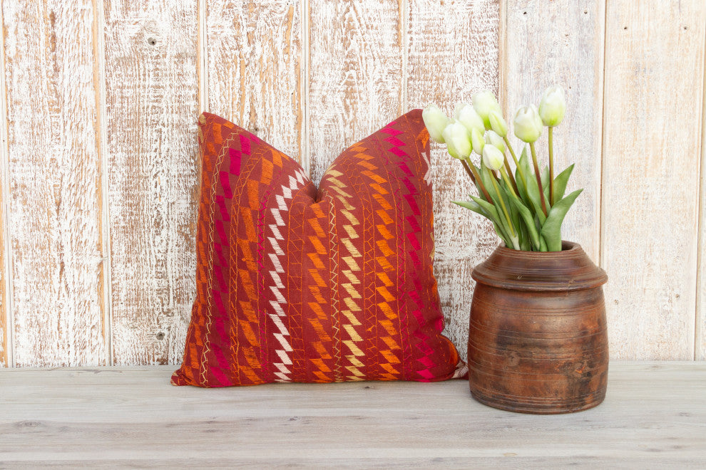 Dhanvi Antique Indian Folk Pillow