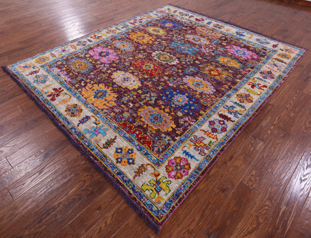 8' 2" X 9' 9" Turkish Oushak Handmade Wool Rug - Q16055